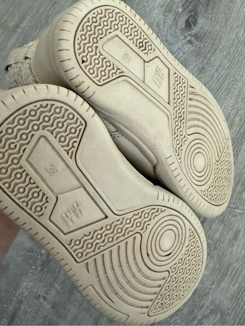 H&M Kids Sherpa Lace-Up Booties - Beige